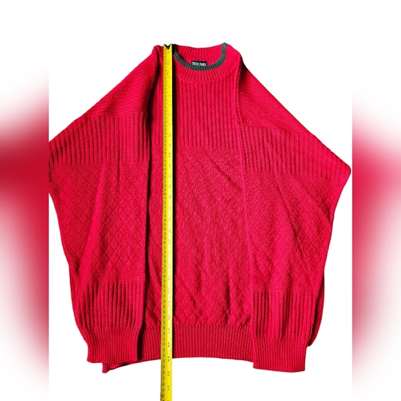 Vintage Jacky Peer GR 54 Men's Knitted Sweater Red - Picture 4 of 10